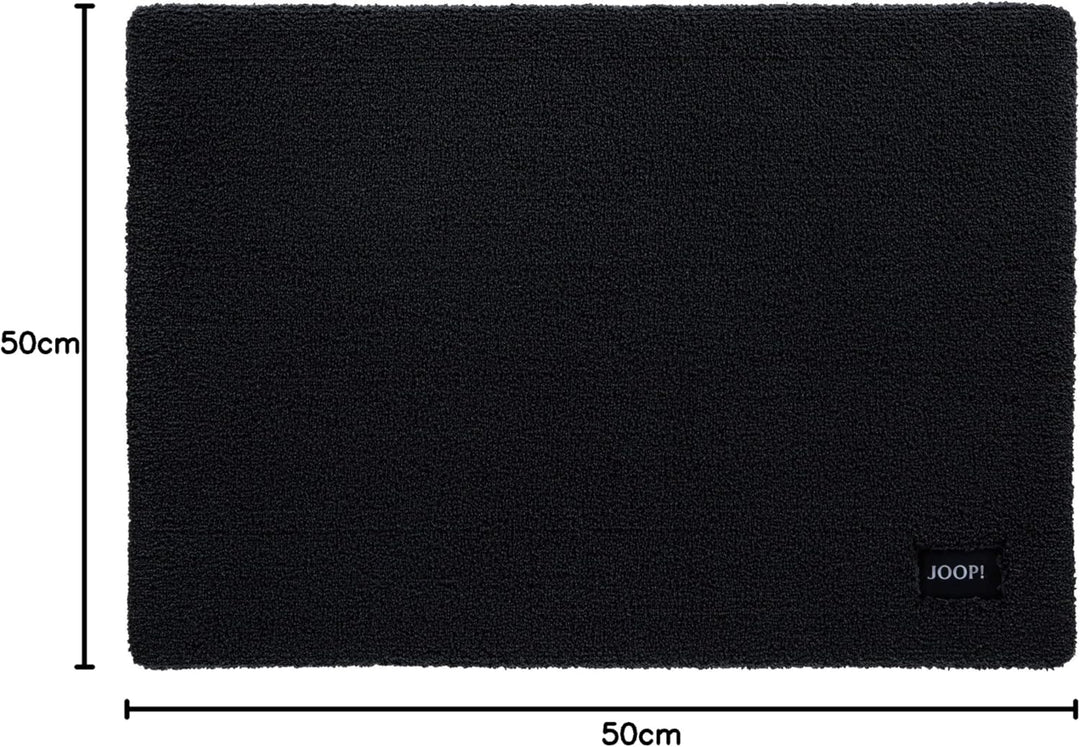 Joop! Badteppiche Basic schwarz - 015 50x60 cm, 50x60 cm