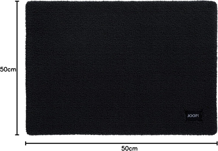 Joop! Badteppiche Basic schwarz - 015 50x60 cm, 50x60 cm