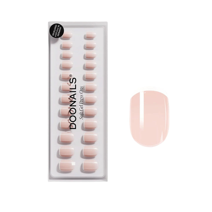 DOONAILS – Press On Nails 30er Set Classic French Square Form Creme/Weiss– Nägel zum Aufkleben Full