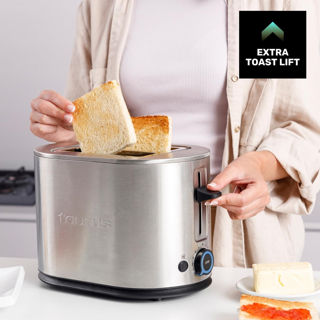 Taurus - Toaster Mytoast II Legend | 900W | 2 Schlitze | 7 Bräunungsstufen | Auftauen, Aufwärmen & A