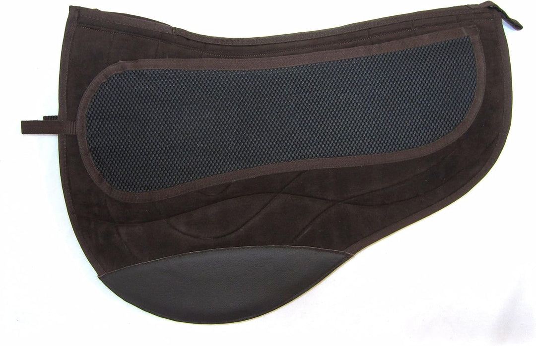 PS Pferdeartikel Kurzes Westernpad Round, Sandwichpad, 2 Kammern - Spezial Braun, Braun