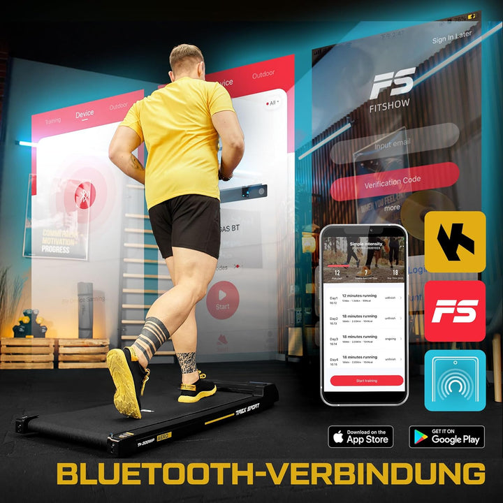 TREX SPORT Walking Pad TX-300WP AERO | Laufband für Schreibtisch mit Fernbedienung, LED-Anzeige, bis