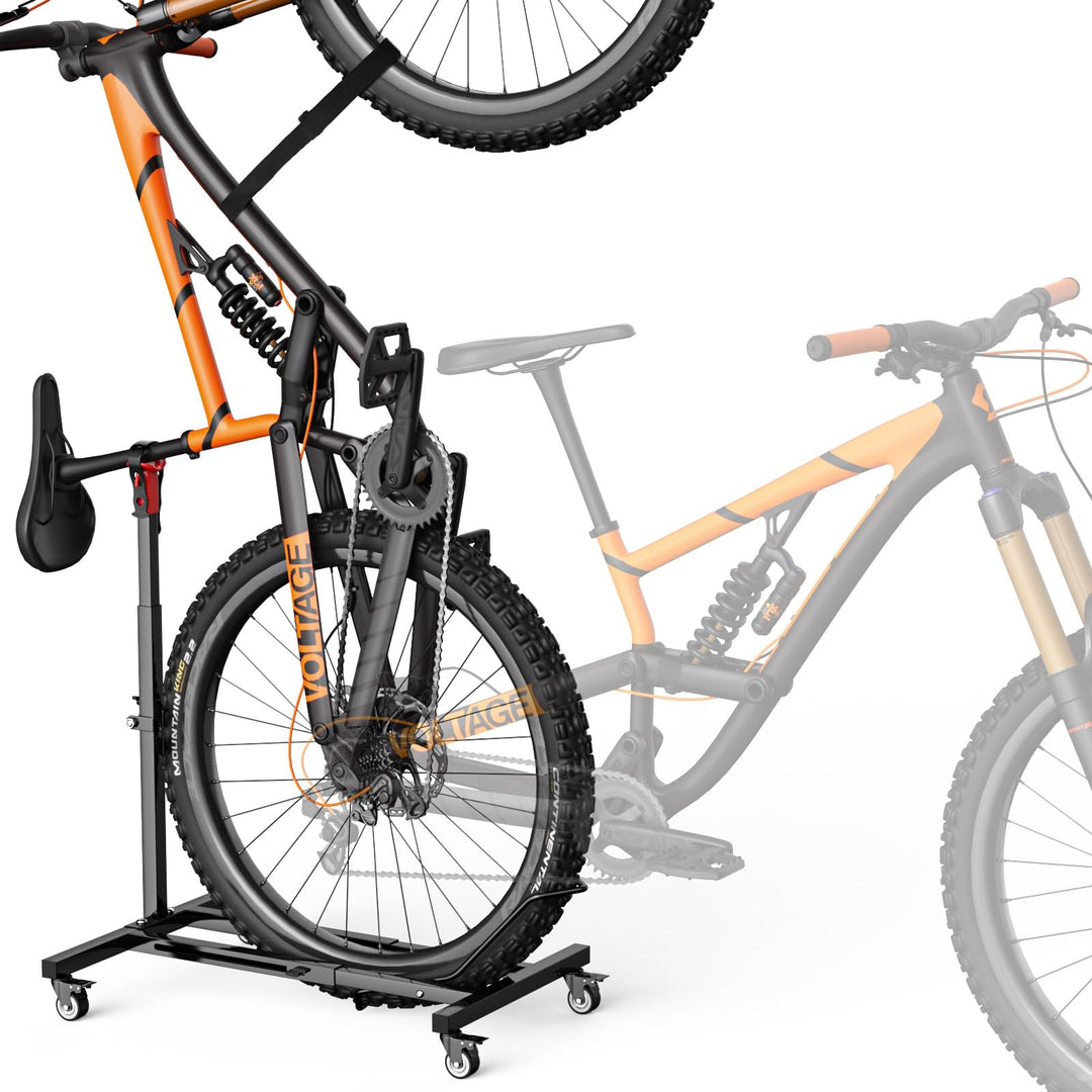Housolution Vertikaler Fahrradständer mit Rädern, Freistehender Fahrradständer für Räder bis zu 29",