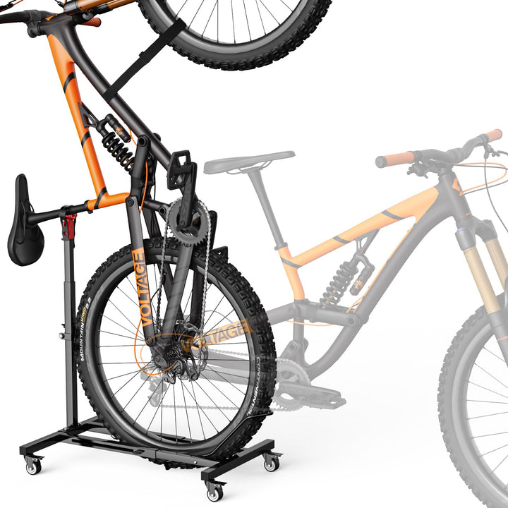 Housolution Vertikaler Fahrradständer mit Rädern, Freistehender Fahrradständer für Räder bis zu 29",