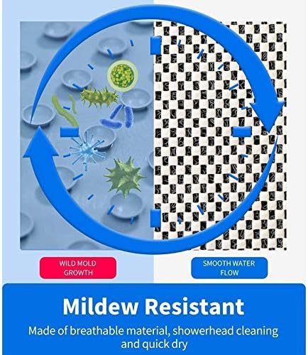 Duschmatte rutschfest,80 x 80 cm Weich Komfort Badewannenmatte mit Ablauflöchern,Anti-Schimmel,Schne