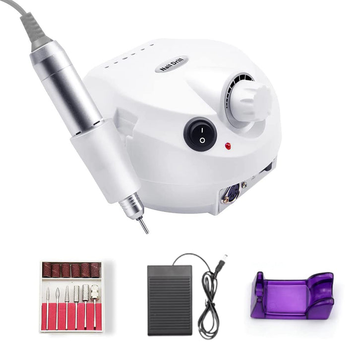 Retoo 65W Professionelles Elektrisch Nagelfräser Set mit Einstellbarer Geschwindigkeit bis 30000u/Mi