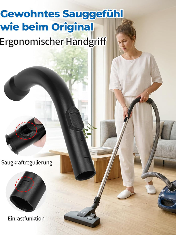 Ersatzteile Set für Miele Staubsauger, Teleskoprohr 35 mm mit sicherem Klicksystem + Handgriff mit S