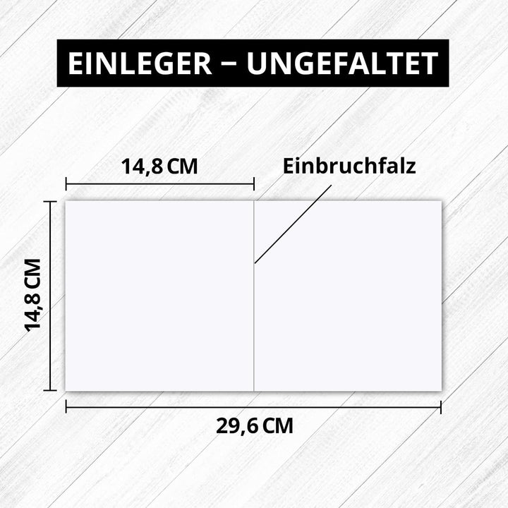 FarbenFroh by GUSTAV NEUSER 50x Quadratisches Falt-Karten Set - 15 x 15 cm - mit Brief-Umschlägen &