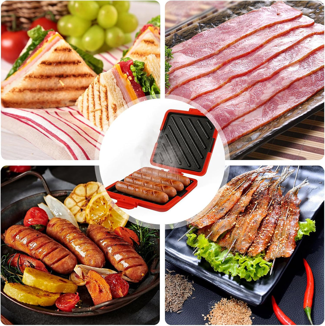 Sandwichmaker Mikrowellen, Silikon Sandwichtoaster 16 cm, Sandwich Maker Mit Buttermesser, Presse 3