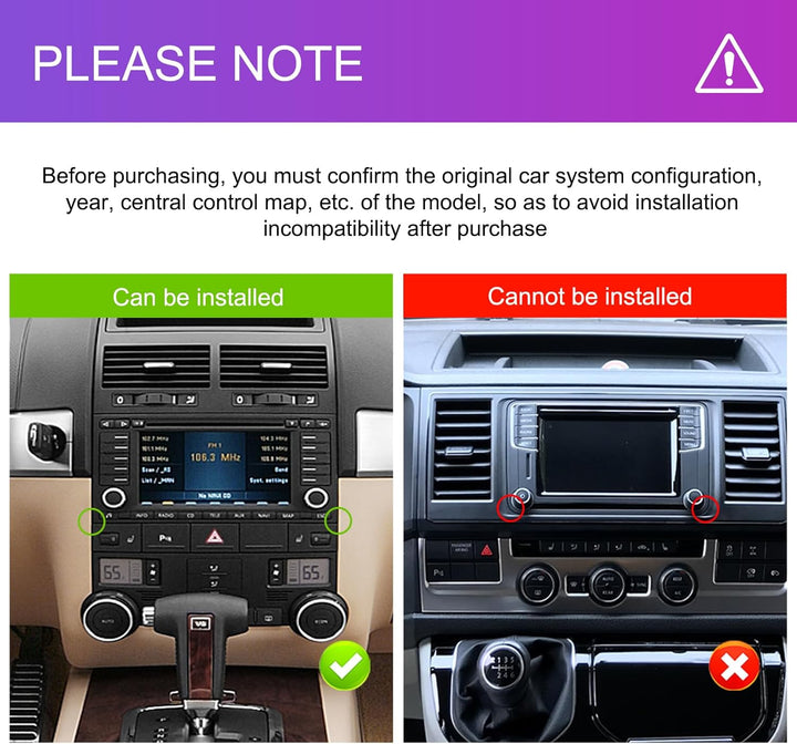 CAMECHO 4G+64G 8 Core Android 15 Carpaly Autoradio für VW Touareg Transporter T5 Multivan 2004-2011