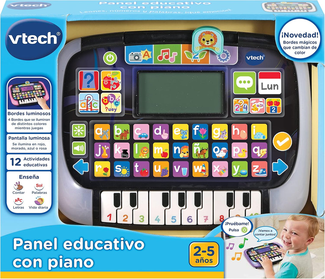Vtech Lerntafel mit Klavier für Kinder, Multi-App, interaktives Spielzeug für Kinder + 2 Jahre, ESP-