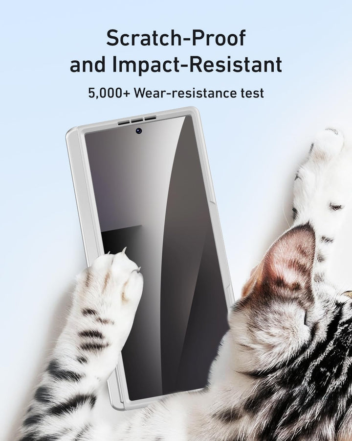 Miimall Magnetisch Hülle Kompatibel mit Samsung Galaxy Z Fold 7 Hülle mit S-Pen & Stifthalter, [Anti