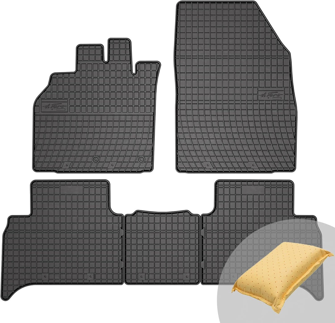 FROGUM EL Toro Gummimatten Ganzjähriges-Set von Autofussmatte Auto Fussmatten für Renault Grand Scen