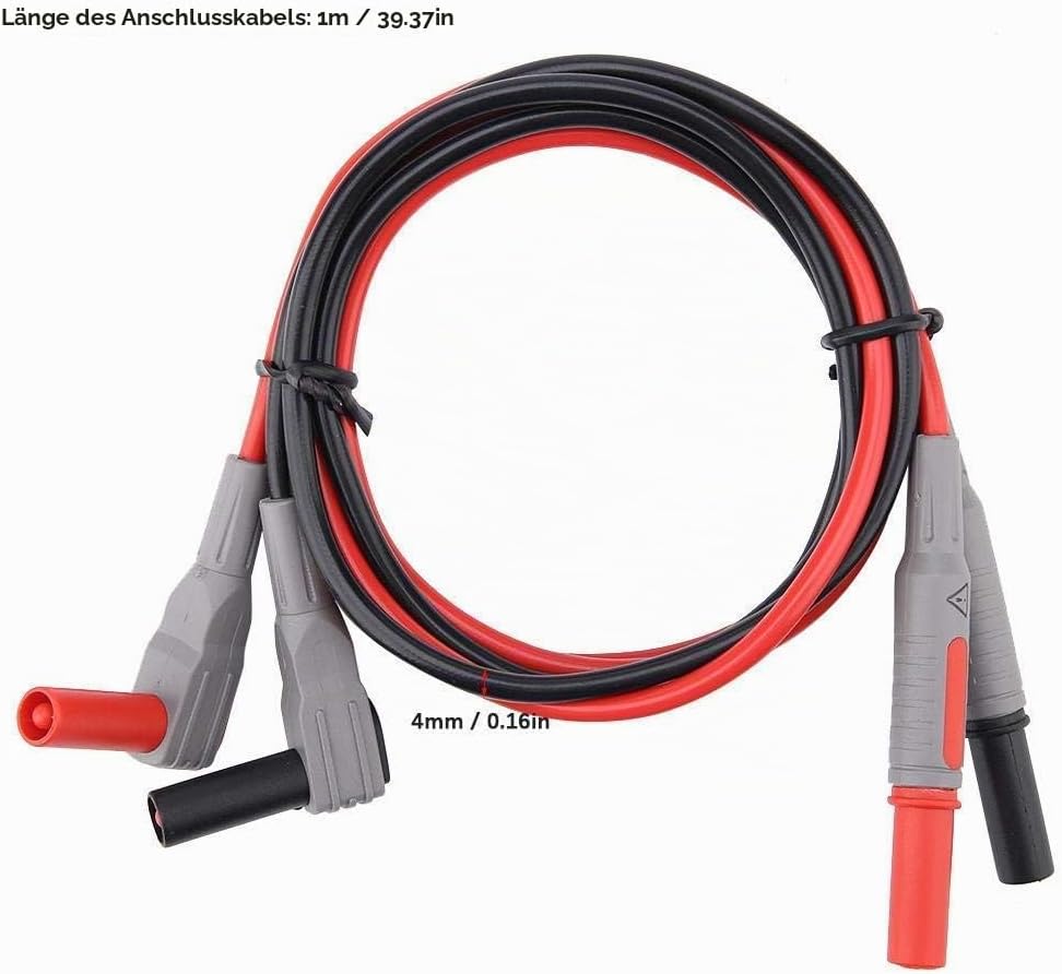 Messleitungen Multimeter Kabel Prüfkabel Set Elektronisches digitales Messleitungs-Kit für 1M mit Kr