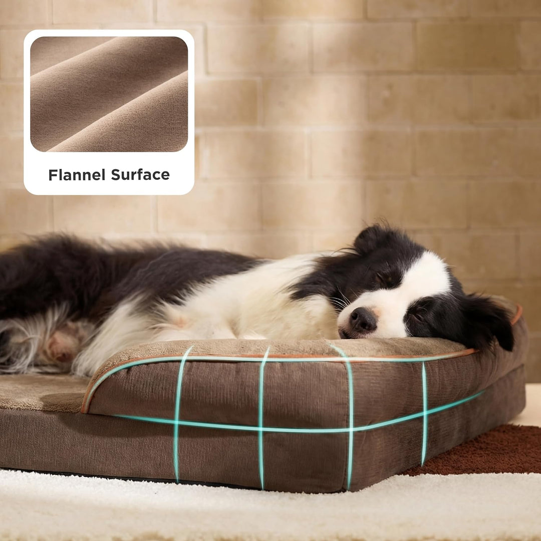 BEDSURE orthopädisches Hundebett Ergonomisches Hundesofa - 89x63 cm Hundecouch mit eierförmiger Kist