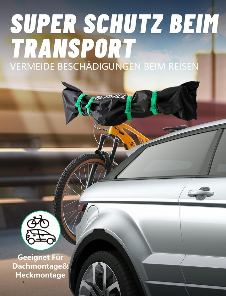 2er Pack Lenkerschutzhülle E-Bike & Fahrrad, 420D Wasserdichte Fahrradabdeckung, Transportschutz für