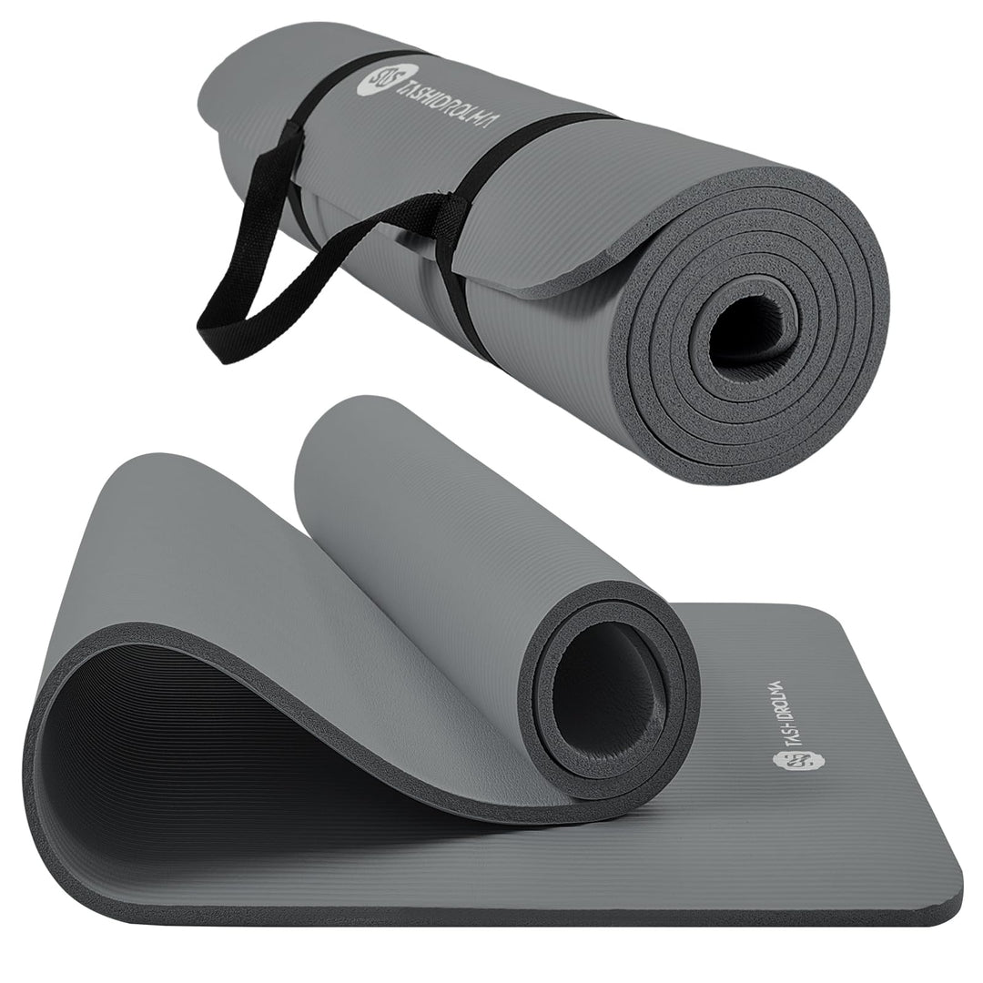 Yoga Matte Dicker, NBR Yogamatte Rutschfest Mit Tragegurt, Für Gymnastikmatte, Fitnessmatte, Sportma