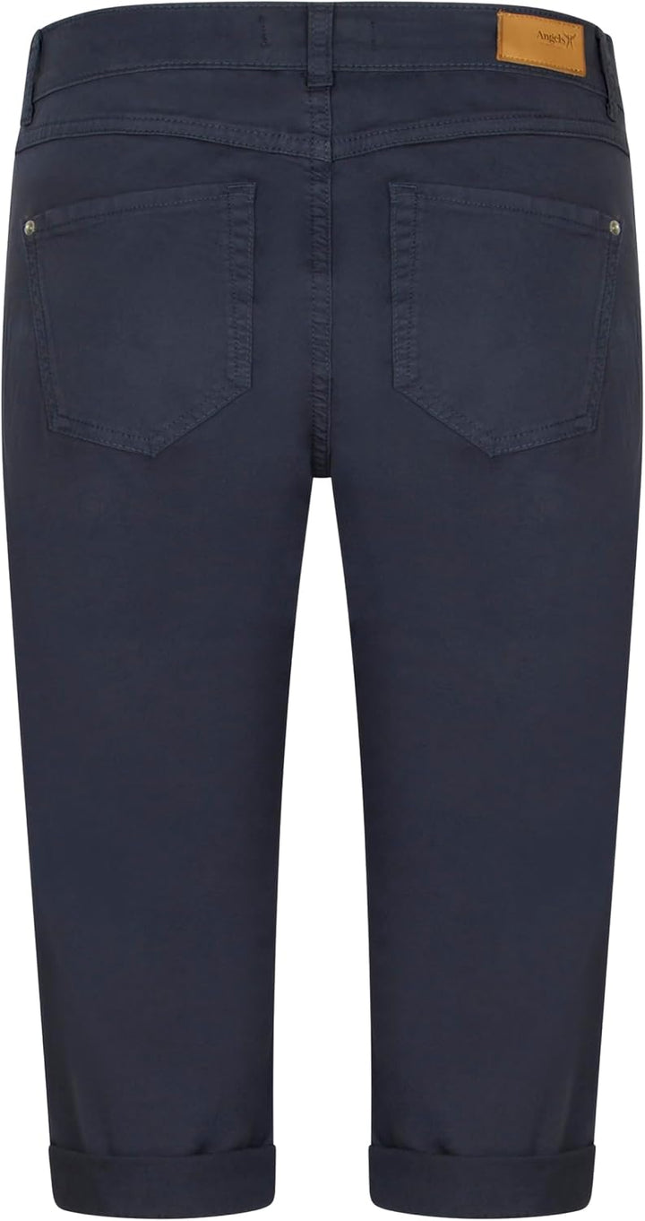 ANGELS Slim Fit Jeans 5-Pocket-Hose Capri TU mit Label-Applikationen 34 Dunkelblau, 34 Dunkelblau