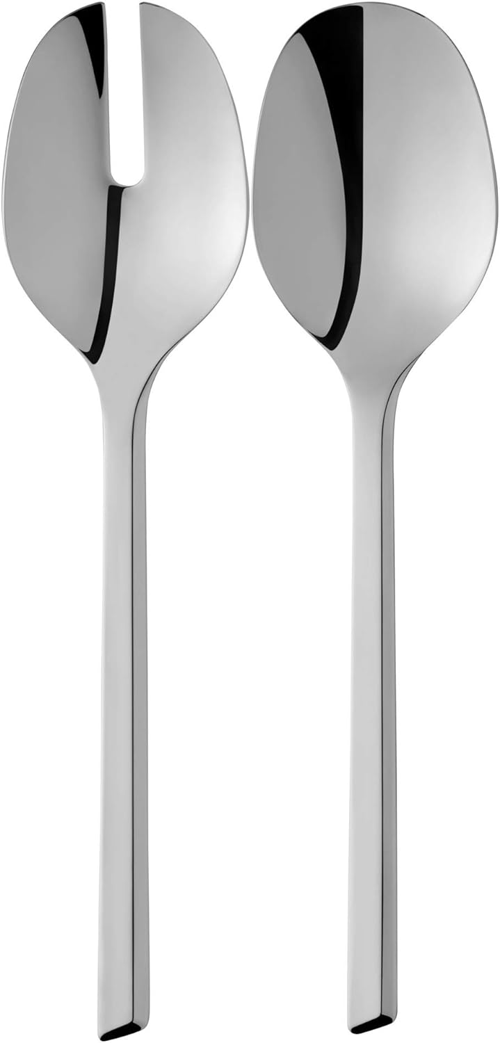 WMF Kineo Salatbesteck Edelstahl 25 cm, Salatgabel, Servierlöffel, Cromargan protect Edelstahl polie
