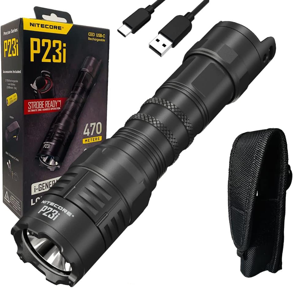 Nitecore P23i Taschenlampe mit grosser Reichweite, 3000 Lumen, 450 m lang, mit wiederaufladbarem i-S