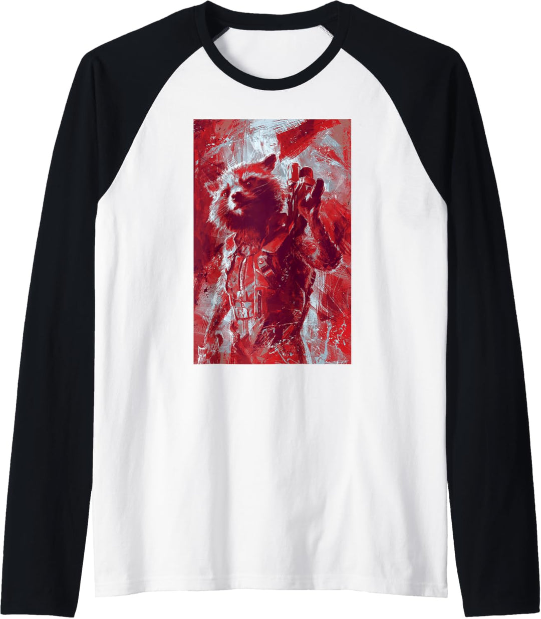 Marvel Avengers Rocket Red Painted Portrait Raglan