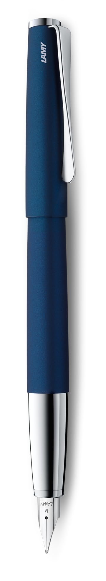 LAMY studio Füllhalter 067 - Füller aus rostfreiem Edelstahl in dunkelblauem Soft-Lack-Finish mit ho