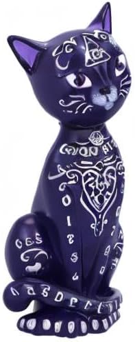 Nemesis Now Lila Mystic Kitty Ouija Katzenfigur 26 cm Figur, Harz, violett 26 cm Violett, 26 cm Viol