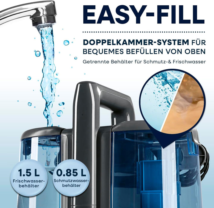 CLEANmaxx Teppichreiniger & Polsterreiniger Pro Power | Spot Cleaner & EASYmaxx Teppichreiniger Mitt