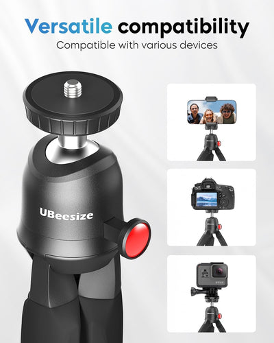 UBeesize Mini Stativ für Action Camera, RS-21 Tragbar Reise Vlog Stativ Ständer, Mini Selfie Stick S