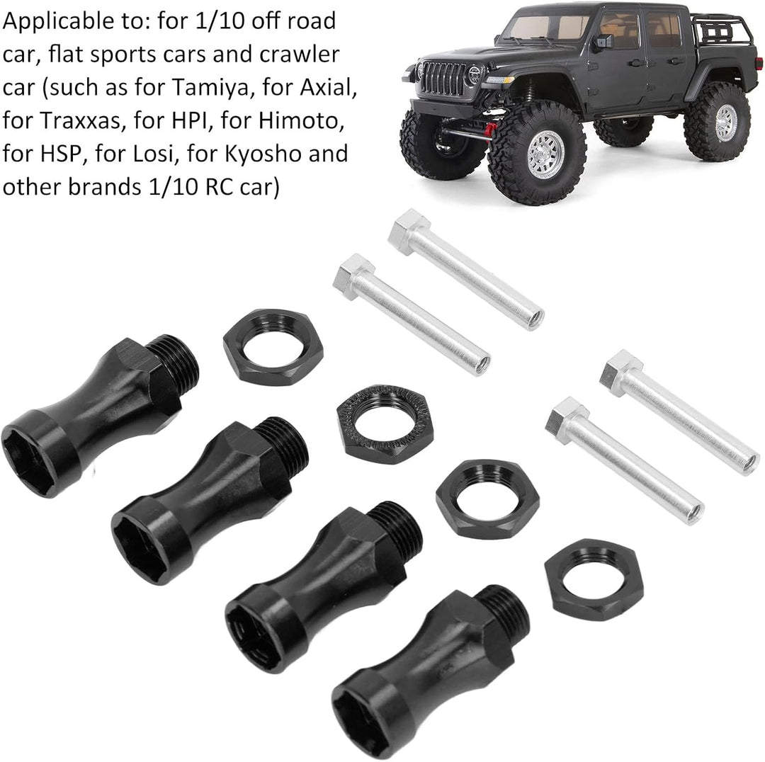 SPYMINNPOO RC Rad Sechskantantriebs Nabenadapter, 12 Mm auf 17 Mm Verbreiterung 30 Mm Metall Radverl