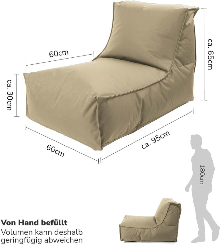 mokebo® Sitzsack mit Schutzhülle für Kinder & Erwachsene 'Der Sundowner' Bean Bag mit Füllung, Boden