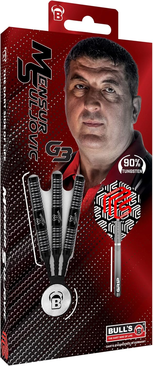 Bull's Mensur Suljovic G3 Dart, 90% Tungsten Soft Dart 18g, Soft Dart 18g