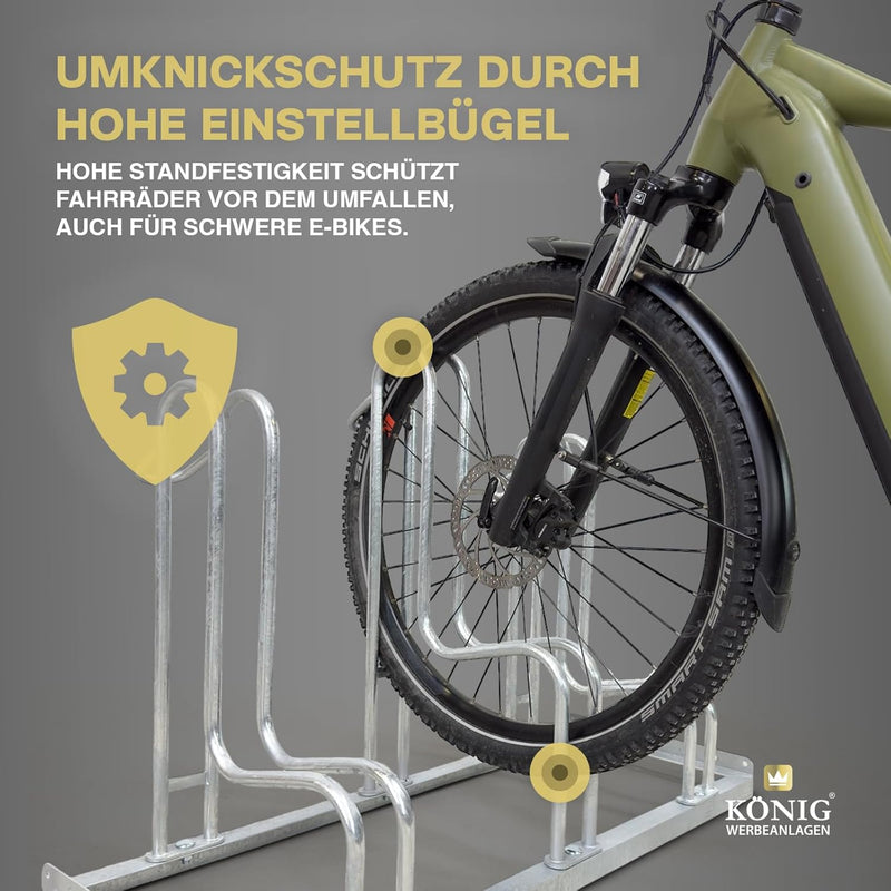 Dreifke® Hochwertiger Fahrradständer Standparker 4053 | Sicherer, robuster Fahrradparker Mountainbik