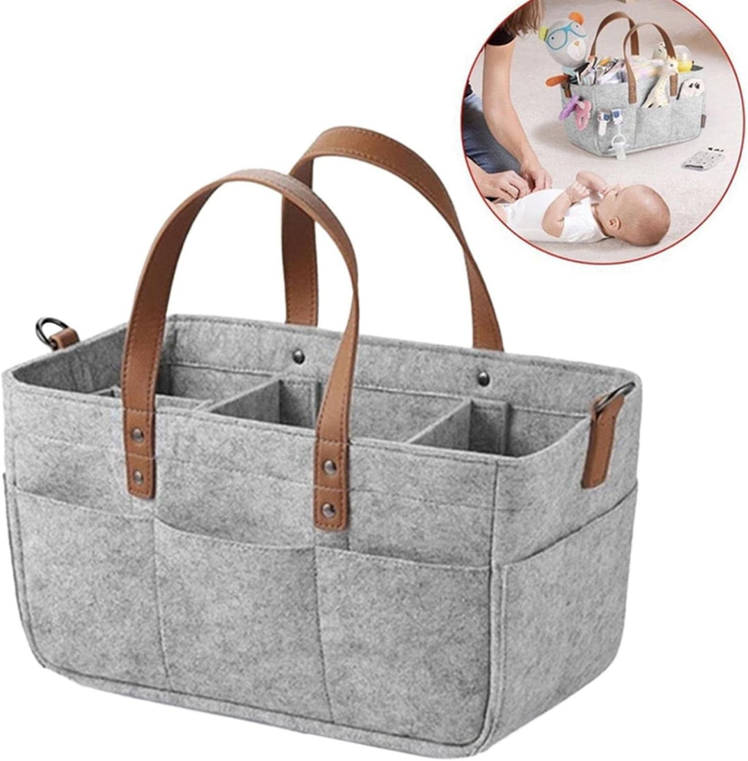 Fukamou Baby Windel Caddy, Tragbar Windeln Korb Organizer Mit Trennwänden, Für Auto, Schlafzimmer, R