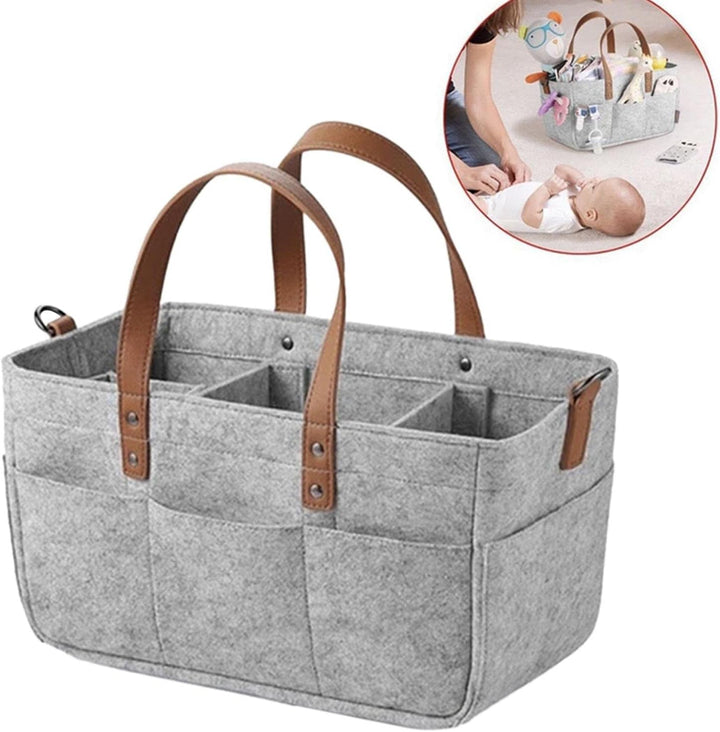 Fukamou Baby Windel Caddy, Tragbar Windeln Korb Organizer Mit Trennwänden, Für Auto, Schlafzimmer, R