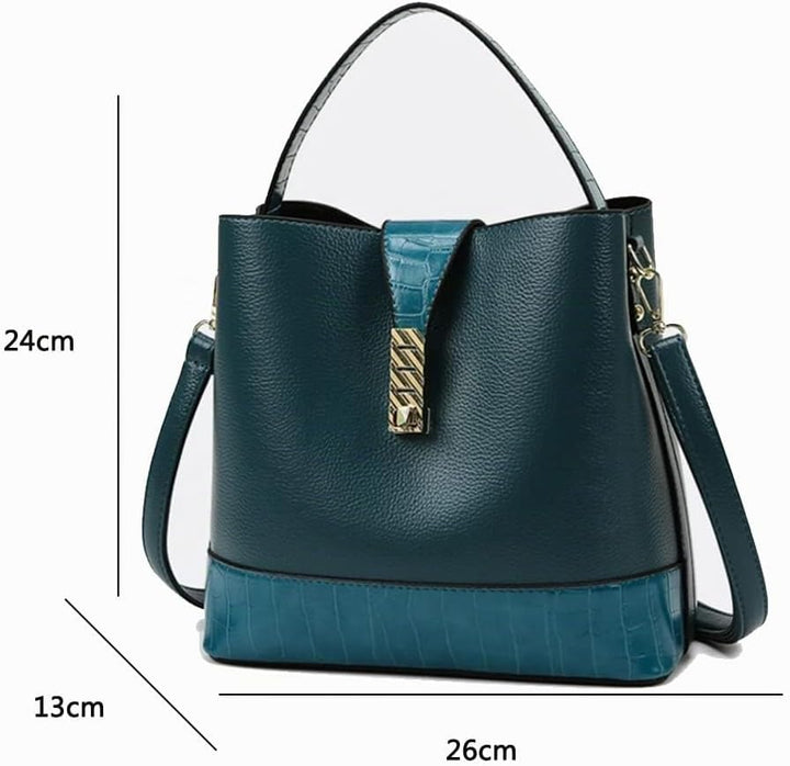 Coolives ，Damen Handtaschen-Set Damentasche aus PU-Leder mit Krokodilledermuster Henkeltasche Handta