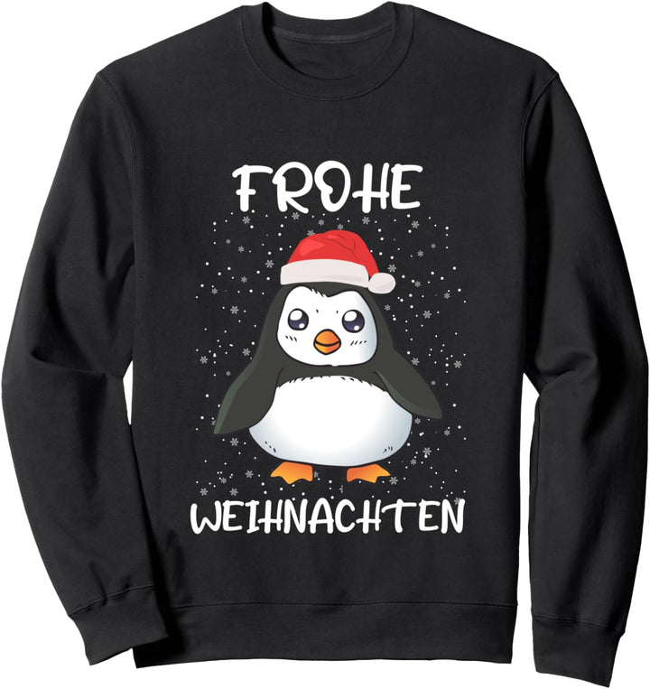 Pinguin Pulli Merry Christmas Pinguin Frohe Weihnachten Sweatshirt
