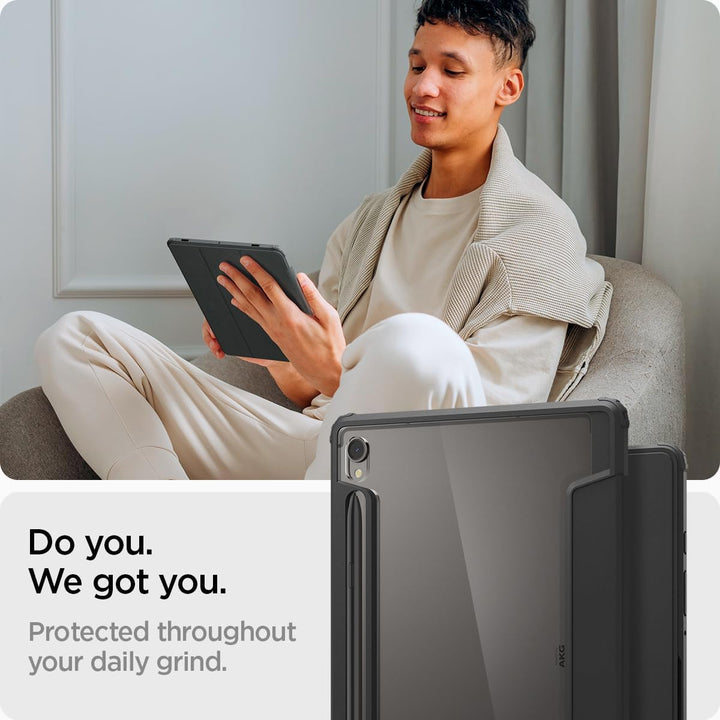 Spigen Ultra Hybrid Pro Entwickelt für Samsung Galaxy Tab S9 Hülle (2023) - Schwarz, Schwarz