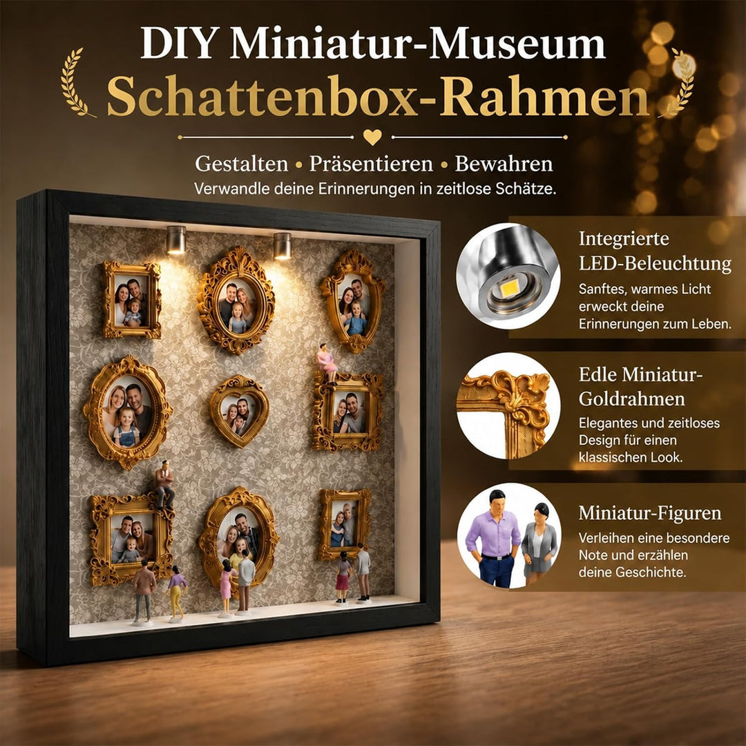 DIY Mini Museum of Us Bilderrahmen, Vintage Holz Miniatur Bilderrahmen