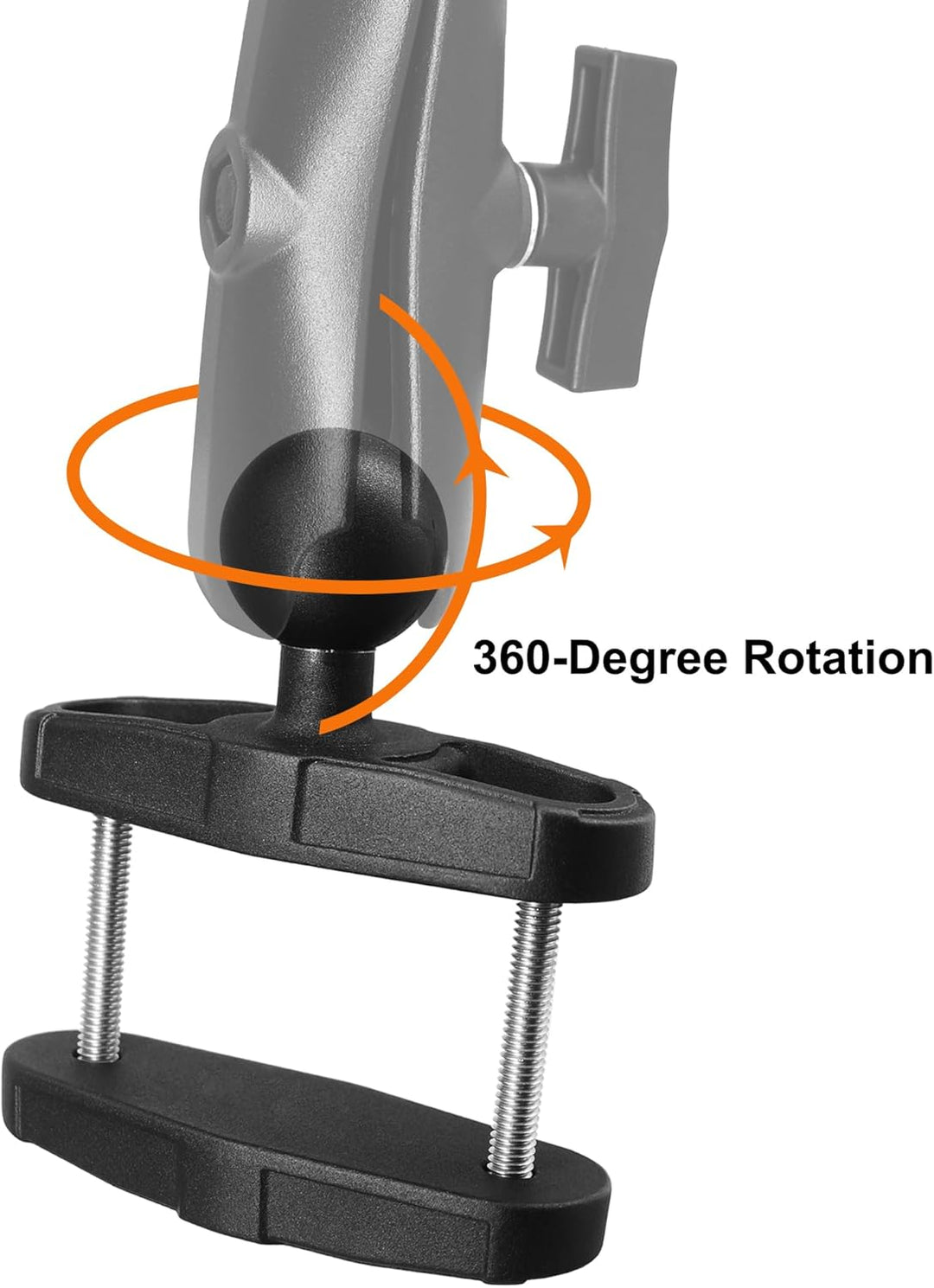 Aluminium 1,5 Zoll Kugelklemme für Vierkantschienen bis 5,3 cm Durchmesser, kompatibel mit RAM Mount