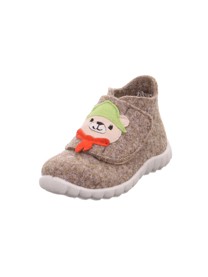 Superfit Baby-Jungen Happy Wollfilz Hausschuh 22 EU Beige 4010, 22 EU Beige 4010