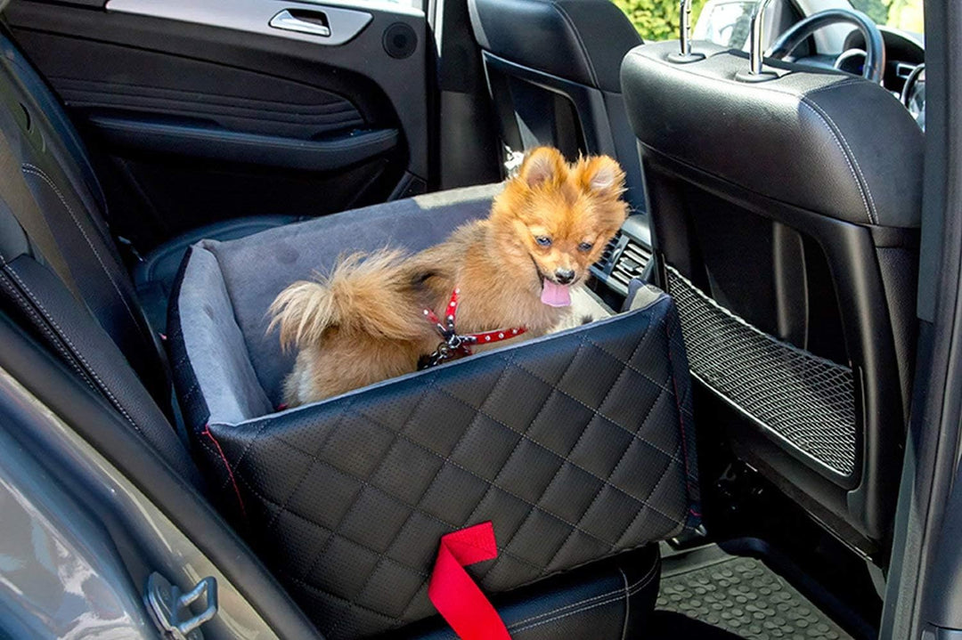 BOUTIQUE ZOO Exclusive Hunde Autositz | Autositz für Hunde, Katzen, Haustier | Rückbank, Beifahrersi