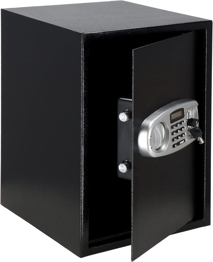 SPRINGOS Tresor Safe mit elektronischem Schloss 2 Schlüssel 35 x 36 x 50 cm Schwarz 35 x 36 x 50 cm,