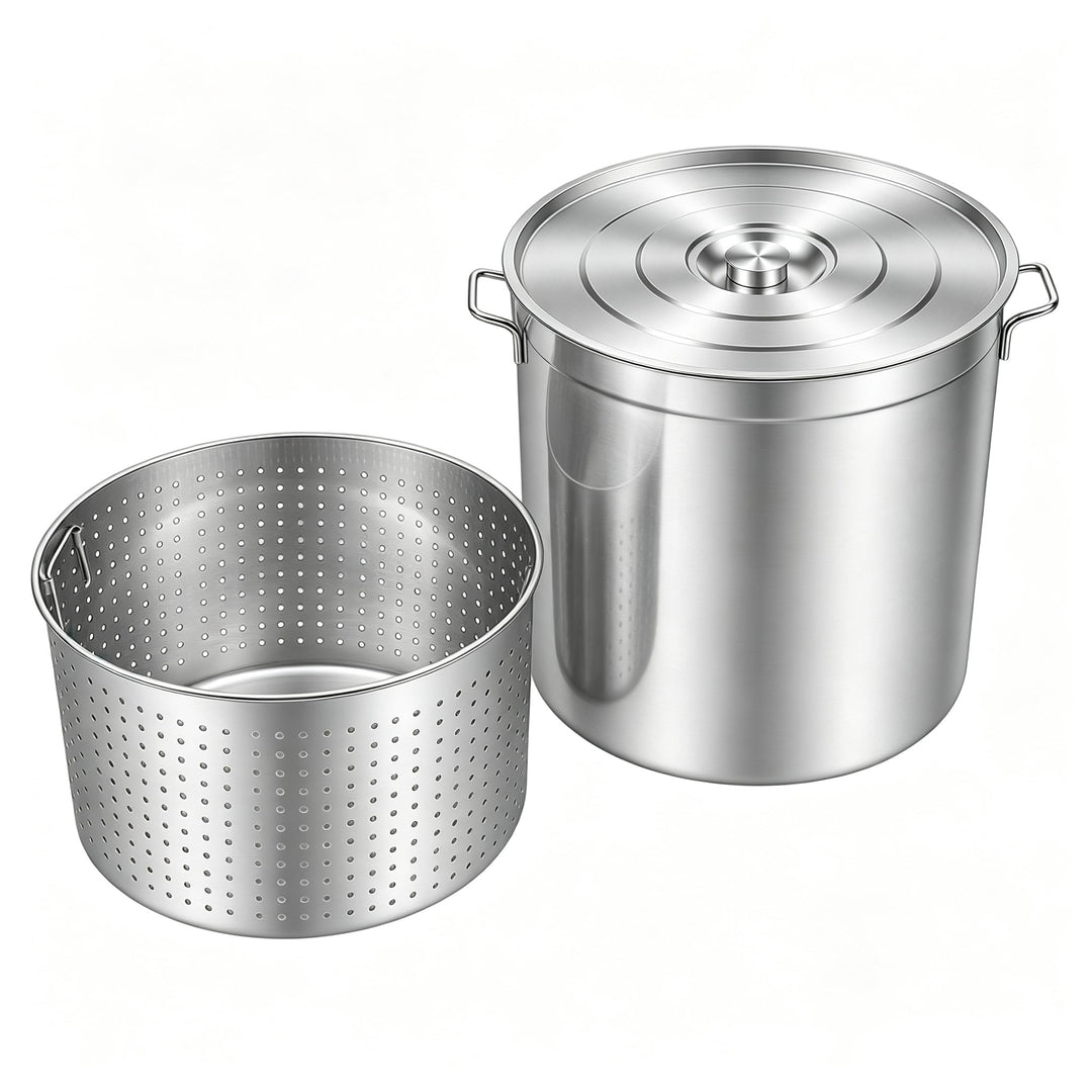 Edelstahl Topf, 100 L kochtopf gross, Gastronomie Kochtopf Suppentopf,Kochgeschirr-Saucen topf mit K