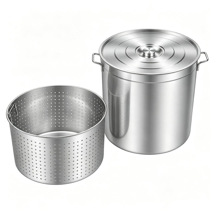Edelstahl Topf, 100 L kochtopf gross, Gastronomie Kochtopf Suppentopf,Kochgeschirr-Saucen topf mit K