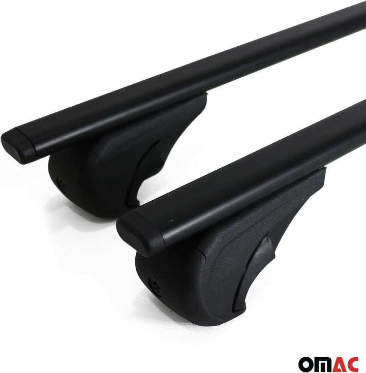 Dachträger Gepäckträger kompatibel mit Ford Kuga 2 Titanium 2013-2019 Grundträger Schwarz, Schwarz