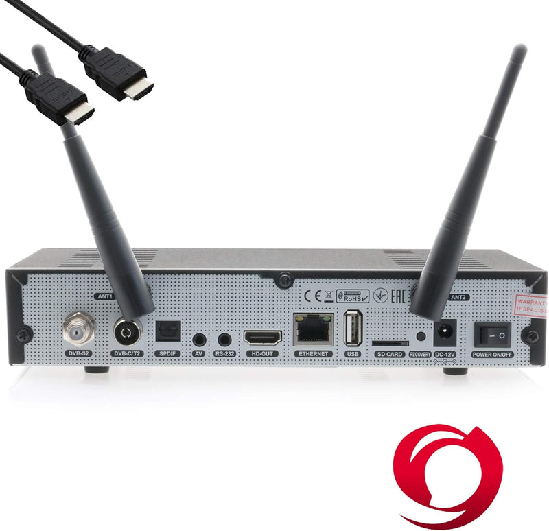 OCTAGON SF8008 4K UHD HDR Combo Receiver 1x DVB-S2X & 1x DVB-C/ DVB-T2 - Satellit, Kabel/ terrestris