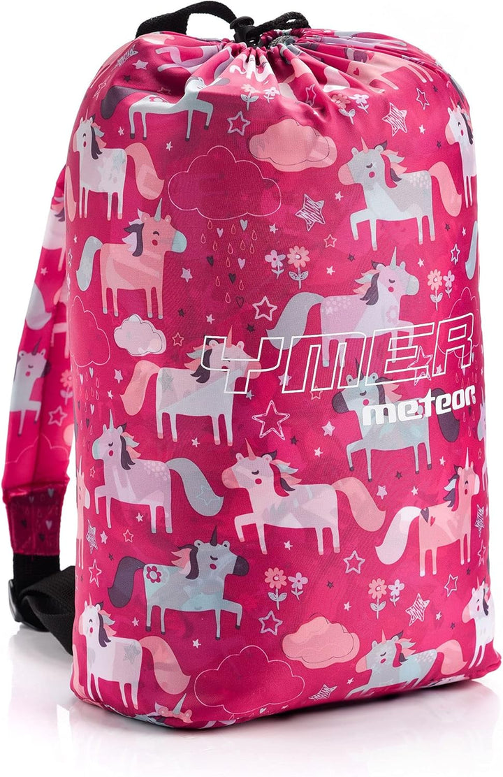meteor Premium Kinder-Schlafsack mit Rucksack Ultraleicht Kinder Hüttenschlafsack Komfortbel Jugendl