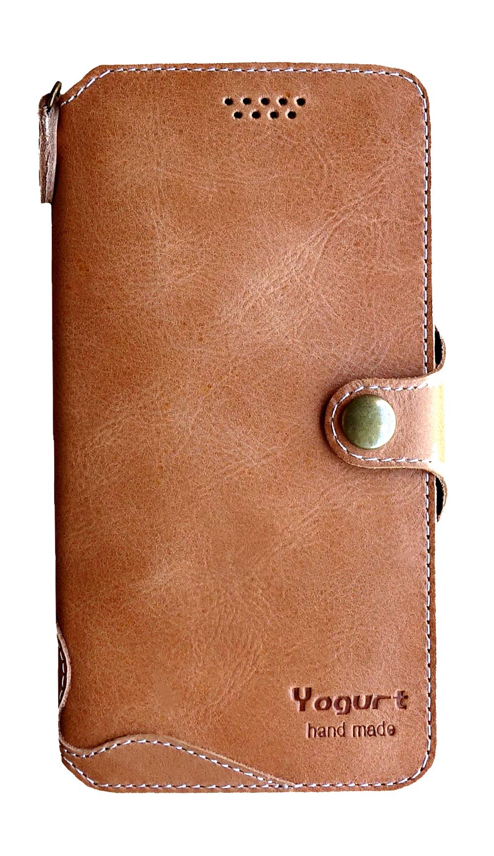Yogurt Lederhülle für iPhone 14, Hülle Ledertasche Echtleder Case Handyhülle für iPhone 14, 6.1 Zoll