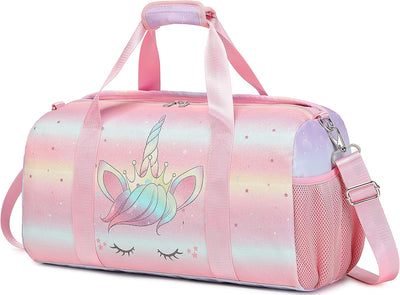 Schwimmtasche Kinder Reisetasche Kinder Sporttasche mit Schuhfach und Nassfach Trainingstasche Weeke